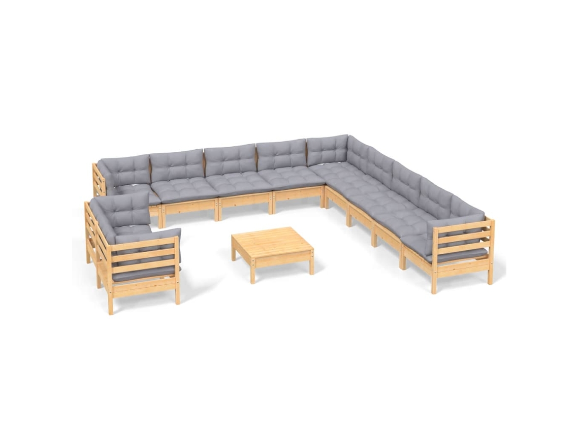 Garden Lounge Set, Garden Lounge Sets Vidaxl Cinzeto Madeira De Pinho (n/a)