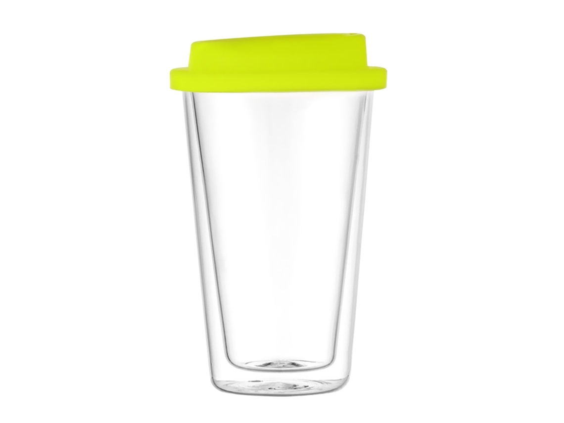 Copo de Café de Vidro Isolado 350ml LAXISCREED Verde