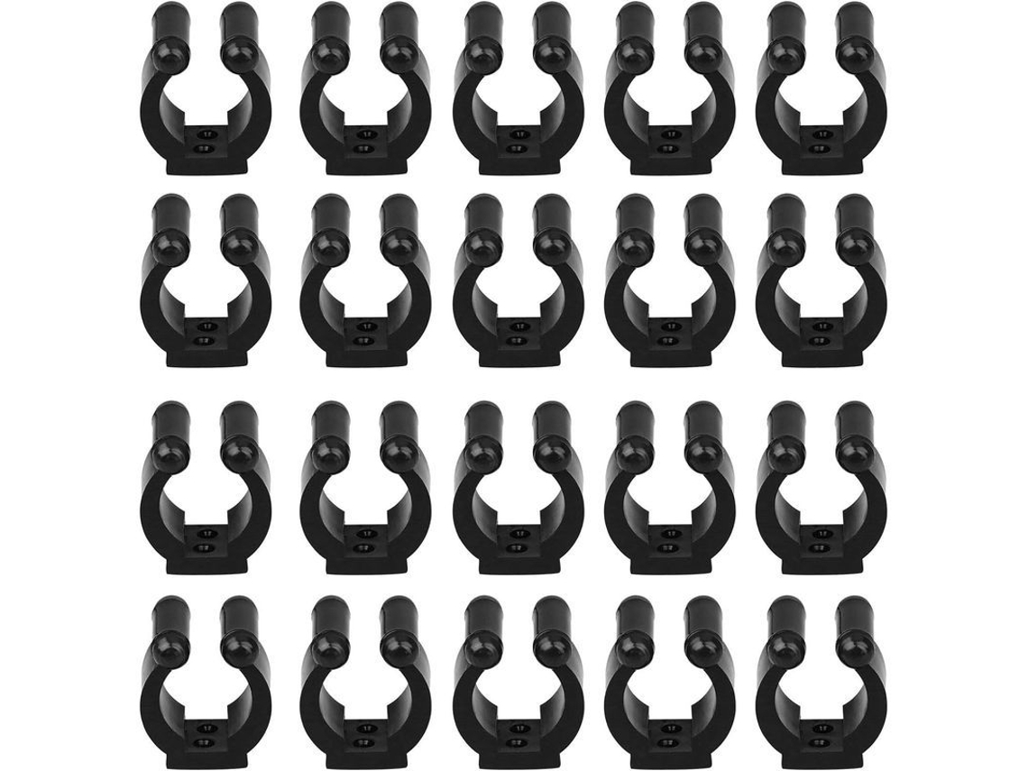 Suporte Para Vara De Pesca Montado Na Parede, 20 Peças, Clip De Armazenamento, Rack Organizador, Diâmetro 16mm