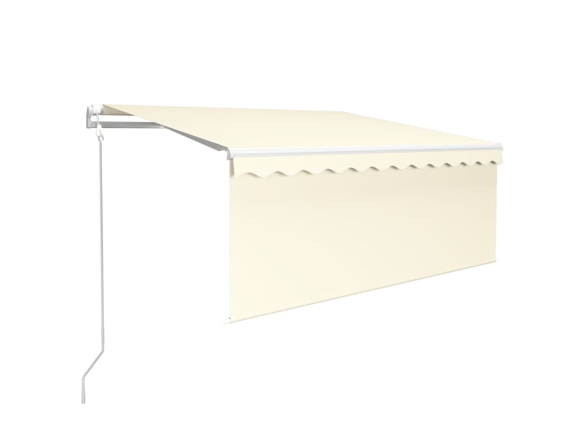 Toldo retrátil automático com estore VIDAXL cor creme (3,5x2,5 m)