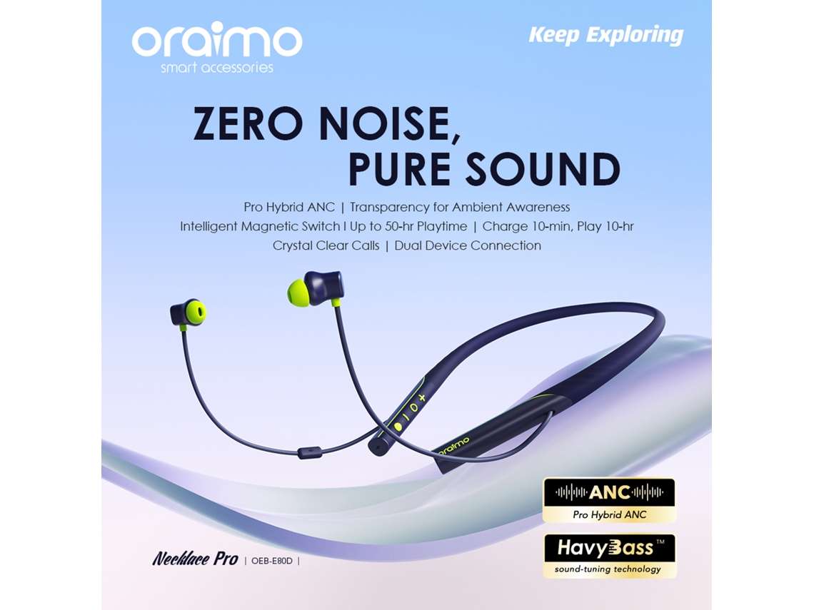 Fones de Ouvido LAXISCREED com Anc e 50h de Bateria
