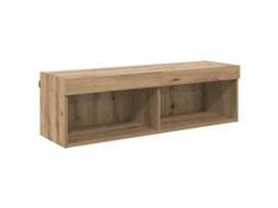 Conjunto 1 Gabinete Para Tv Vidaxl Castanho Derivados De Madeira (100 X 30 X 30 Cm)