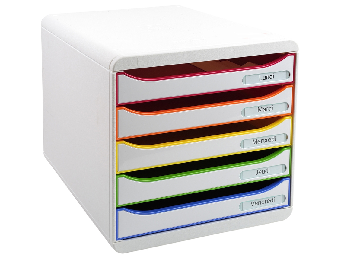 Caixa de Gaveta EXACOMPTA Big-Box Plus 5 Gavetas Arlequim