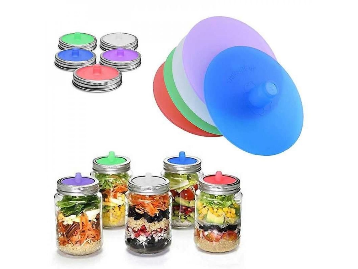 2026 5pcs Tampa Fermentador Airlock Sem Água Tampa Larga Silicone Anéis Metal Jars Ybn