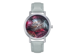 Reloj De Pulsera Mujer De Aleación Con Dial Redondo Analógico De Cuarzo Gris