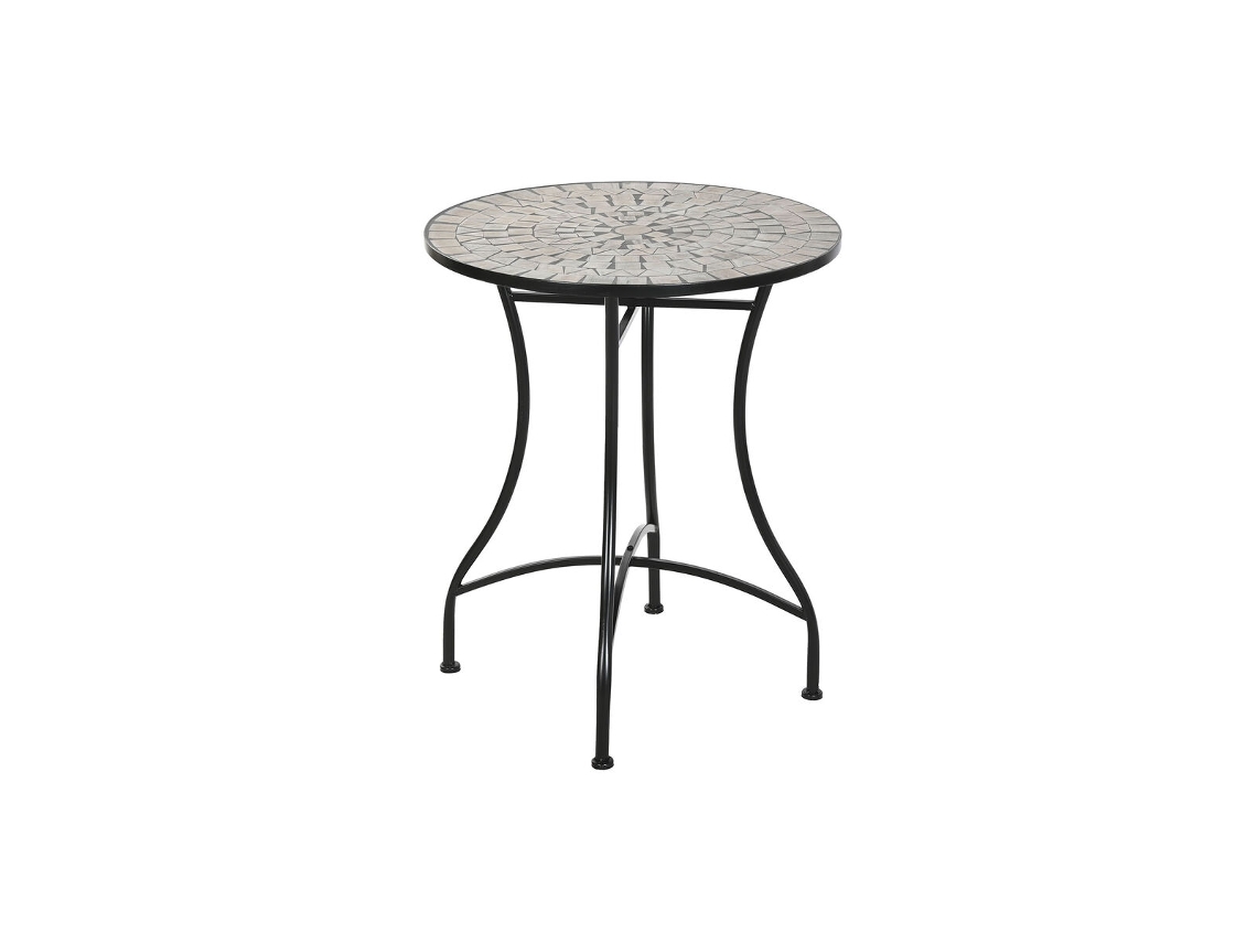Mesa Lateral Home Esprit Preta Multicolorida 60 X 60 X 72 Cm