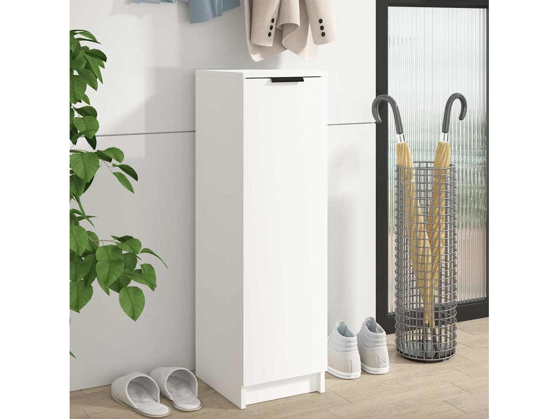 Vidaxl Sapateira 30x35x100 Cm Derivados De Madeira Branco