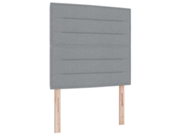 Conjunto 1 Móveis Para Cabeceira Vidaxl Cinzento-claro Tecido (80 Cm)