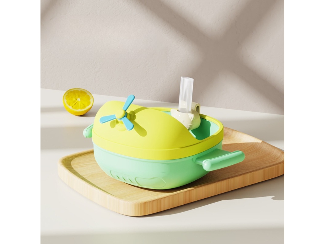 Conjunto Infantil Inox Com Clipe Palhinha 4 Meses+ Amarelo Panoona