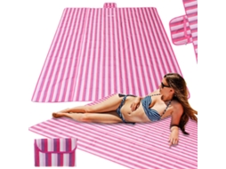 Tapete de Praia Manta de Piquenique de Praia 200x200cm Rosa Pricenet