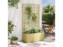 Vidaxl Jardineira Com Treliça Verde 80 X 36 X 140 Cm Pp