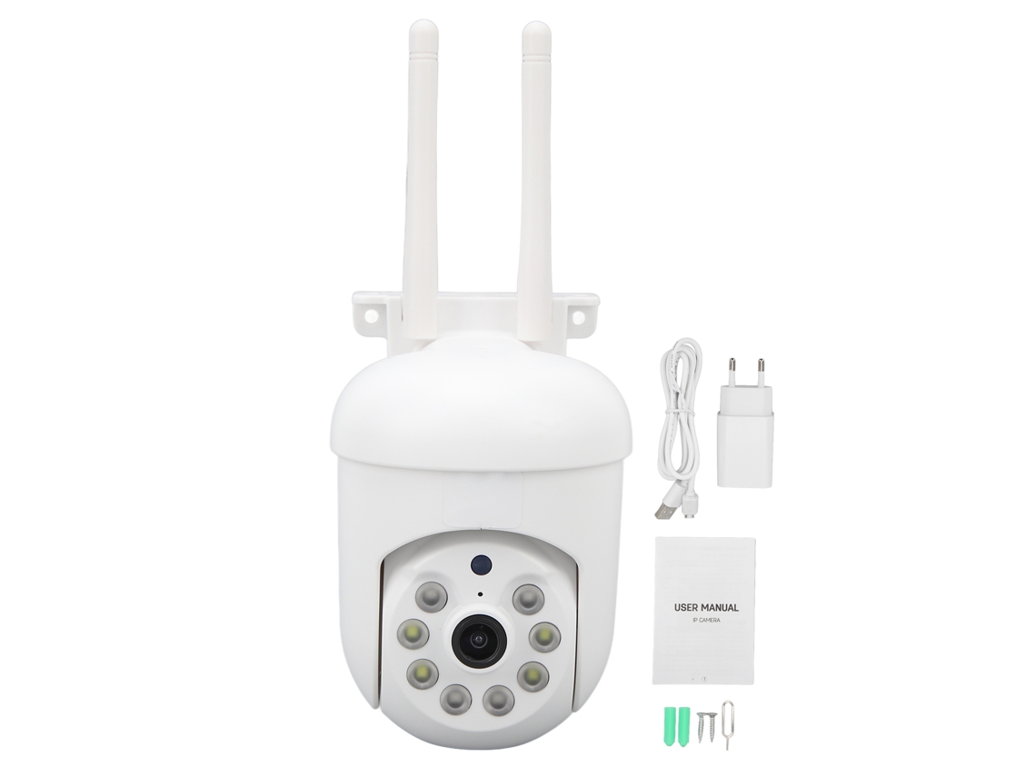 Câmara De Segurança Wifi 1080p Com Áudio Bidirecional 2.4ghz Rotatória Para Bebê, Idoso, Cão Plugue Eu