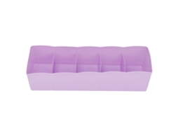 Organizador de Gaveta com 5 Compartimentos para Sutiãs, Meias e Roupas Íntimas Roxo