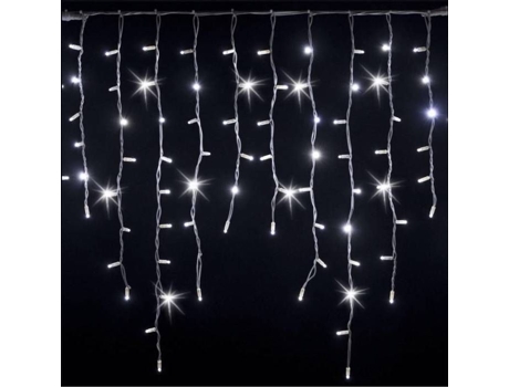 Guirlanda Estalactite 3m H 90cm 228 Led Branco Frio Flash Conectável 230v Ip67 Lotti