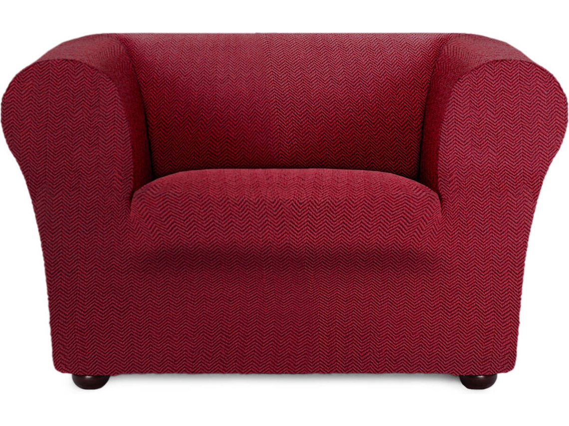 Capa de Poltrona EYSA Chester/Klippan Premium Jaz Tecido Multielástico (130 x 110 x 100 cm - Poliéster e Algodão - Burdeos)