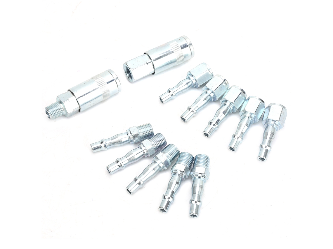 Laxiscreed Conjunto De Encaixe Rápido Para Mangueira De Ar Com Conexão Bspt 1/4" Macho E Fêmea