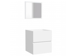 Bathroom Cabinet With Mirror, Bathroom Cabinets With Mirrors Vidaxl Branco Madeira Processada (n/a)