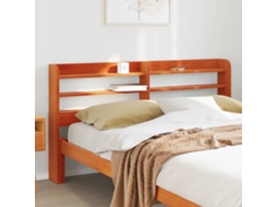 Vidaxl Cabeceira Com Prateleiras 150 Cm Pinho Maciço Castanho-mel