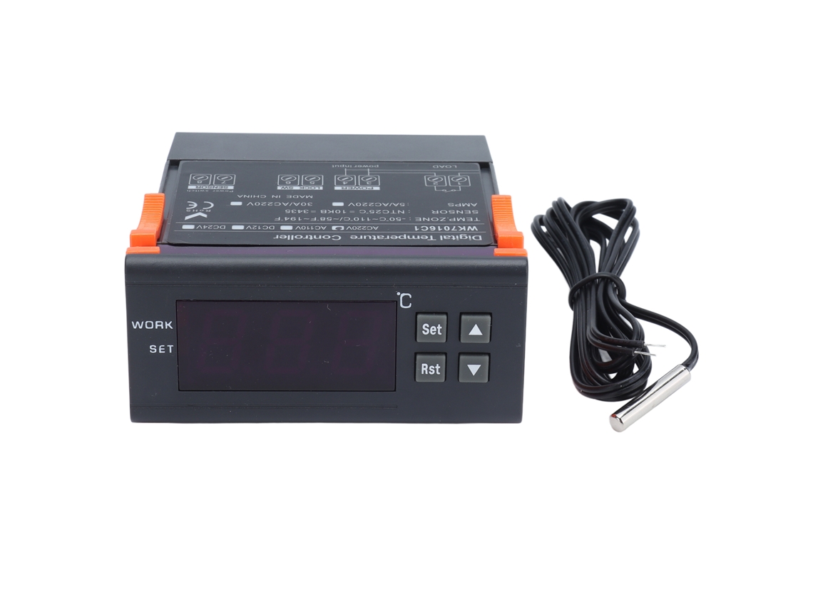 Controlador De Temperatura Digital Com Tela Lcd E Sonda, Termostato Eletrônico Ac220v/5a