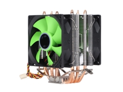 Cooler De Ar Para Cpu Com 4 Heatpipes, 90mm, 3 Pinos, Sem Ruído E Duas Ventoinhas