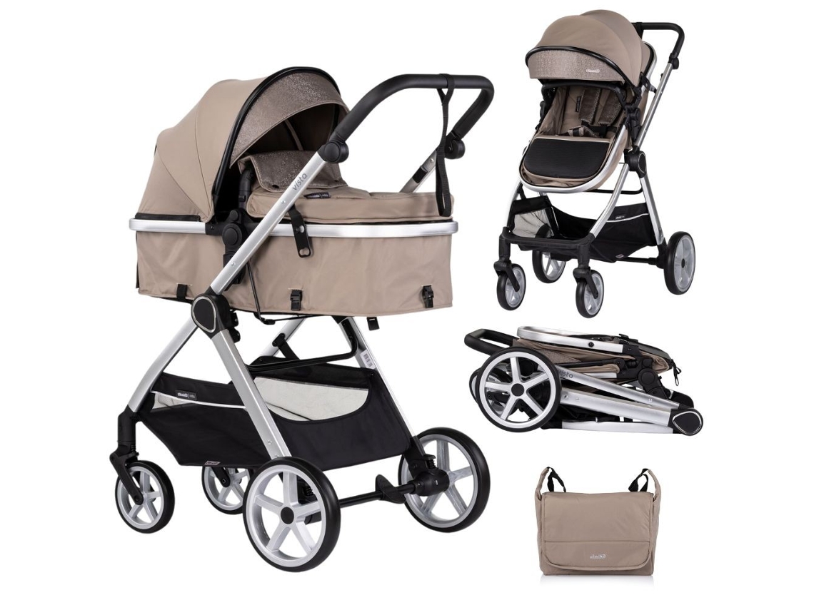 Carrinho De Bebé Duplo Convertível Vista De Chipolino Até 22 Kg - Tiramisu