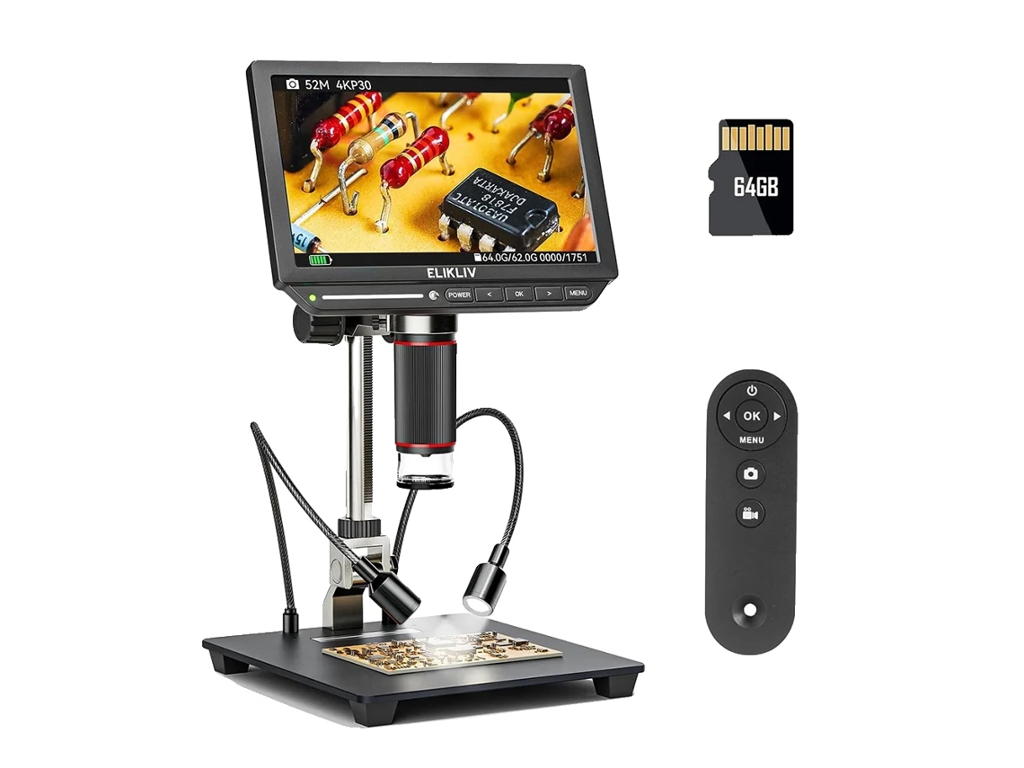 Microscópio digital, imagem 4K, alta ampliação, Elikliv Em4k, 2000x OEM