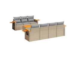 Garden Sofa Set, Garden Sofa Sets Vidaxl Bege Rattan / Vime (n/a)