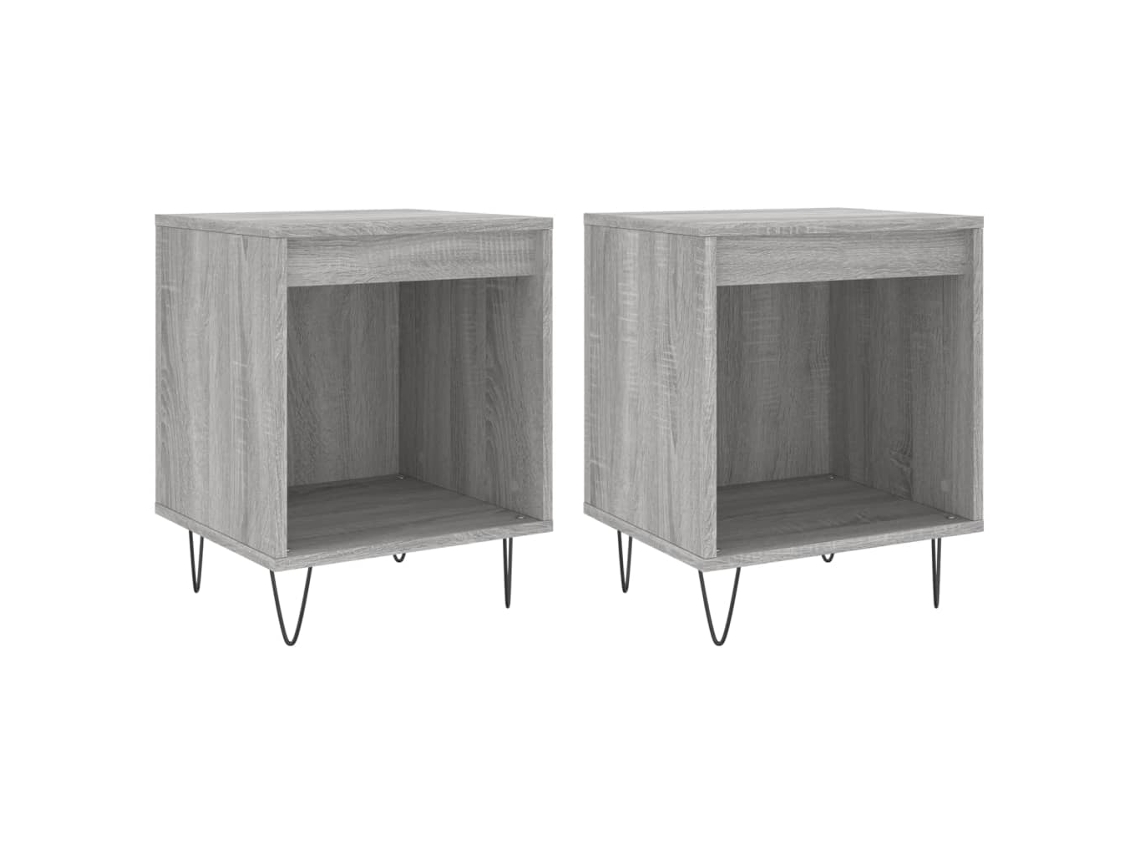 Conjunto de Mesas de Cabeceira 2pcs Derivados de Madeira Cinzento Sonoma MAISON EXCLUSIVE