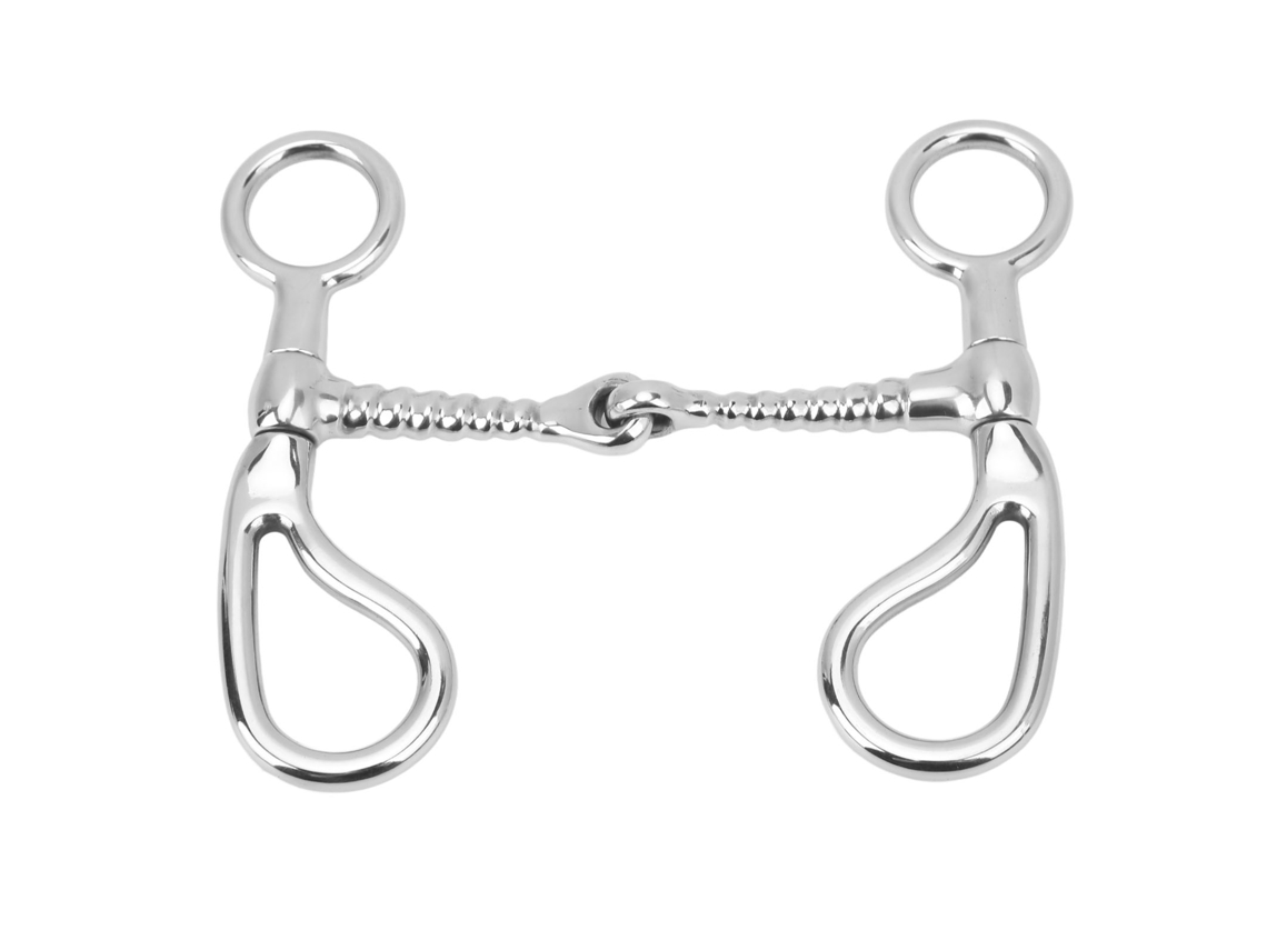 Boca de Cavalo Snaffle Aço Inoxidável Anel Anti Morder 125mm