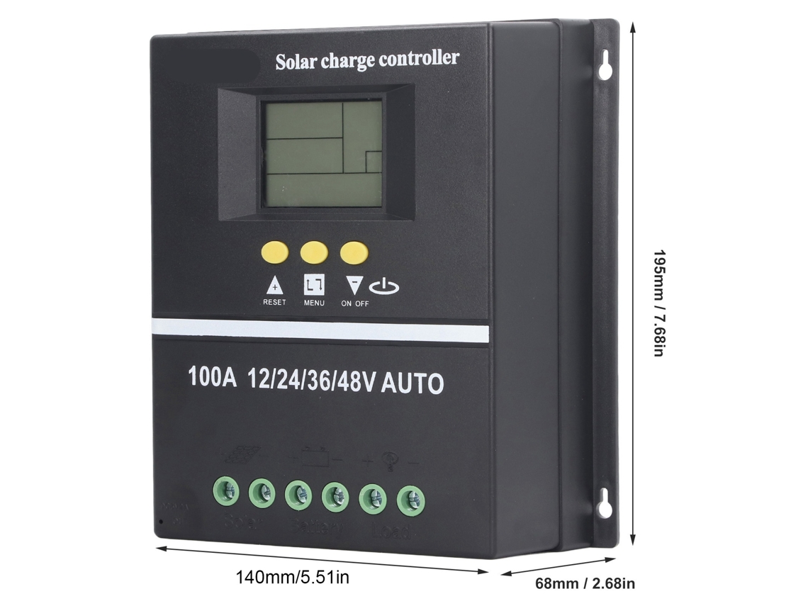 Controlador De Carga Solar Mppt Laxiscreed Com Dual Usb E Tela Lcd Retroiluminada