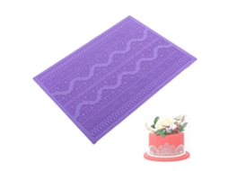 Tapete De Silicone Para Decoração De Bolos Com Padrão De Renda E Arabescos Intrincados, 38,4 X 28,4 Cm (15,1 X 11,2 Polegadas).