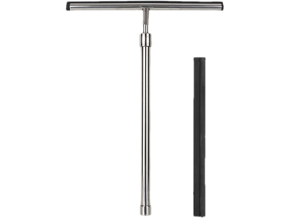 Escova De Chuveiro Com Cabo Extensível Para Vidro, Azulejos E Espelhos Aço Inoxidável, 25cm 10 Polegadas