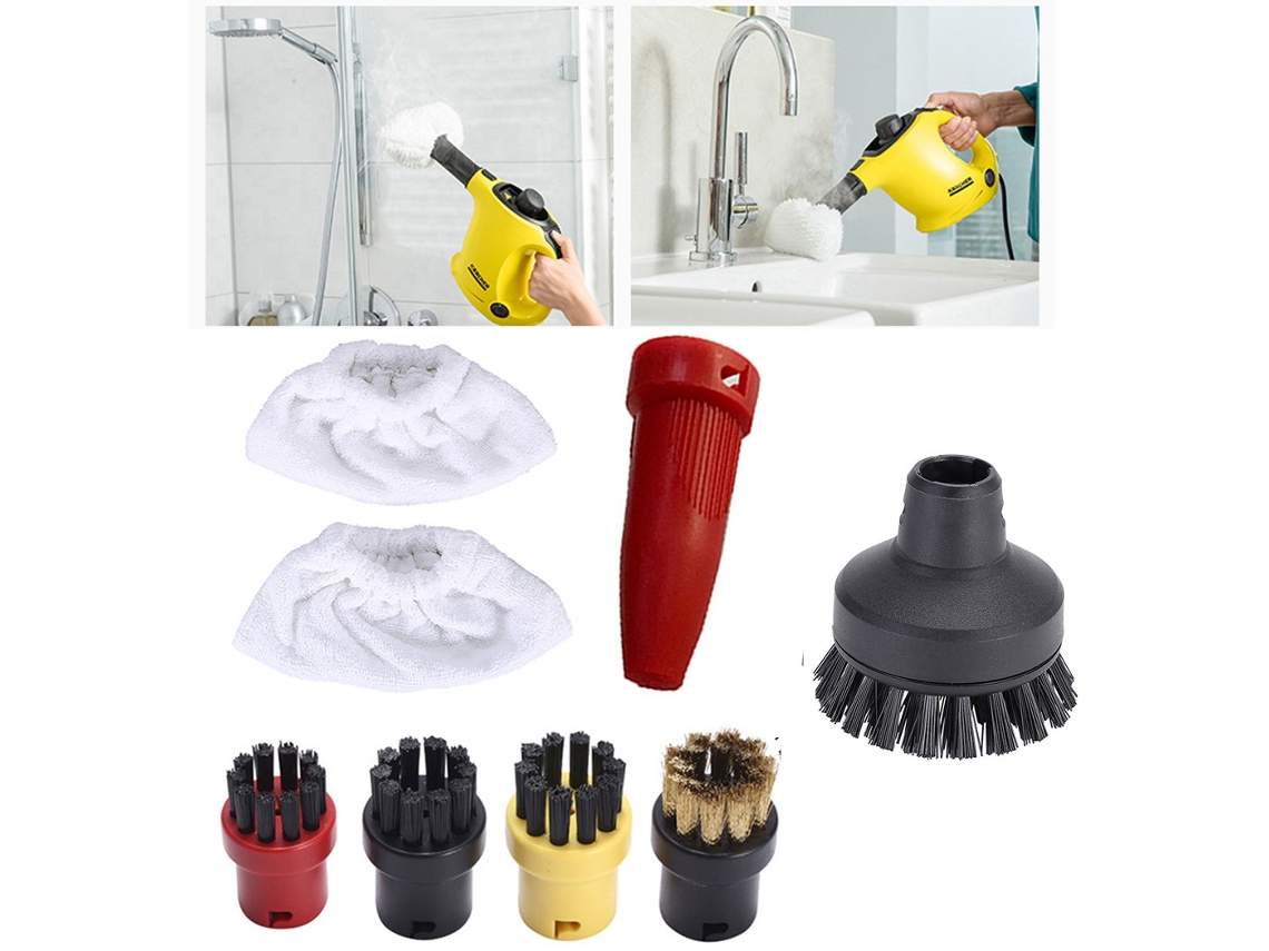 Bocal de energia escova redonda mop pano kit para karcher vapor limpador sc1 sc2 sc3 aspirador ferramentas para limpeza doméstica
