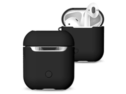 Estojo Para Fones De Ouvido Bluetooth Apple Airpods 1/2 Emborrachado Fosco + Policarbonato, Com Proteção Contra Perda.