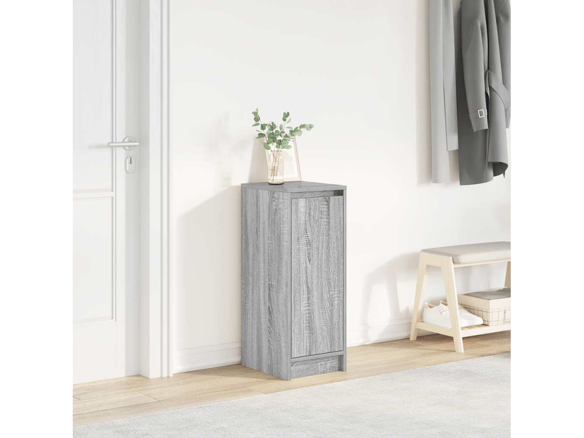 Vidaxl Sapateira 29,5x34x76 Cm Derivados De Madeira Cinzento Sonoma