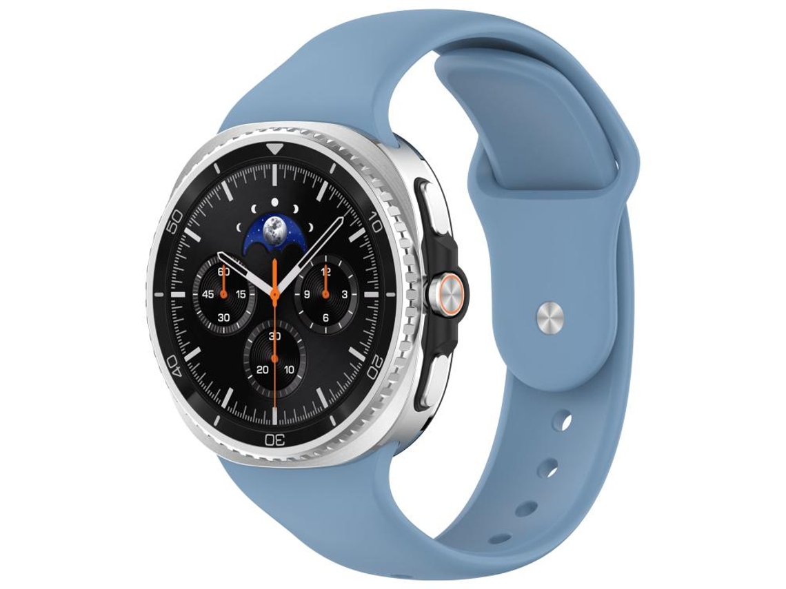 Bracelete Para Samsung Galaxy Watch 8 / 8 Classic - Silicone Com Fivela Reversa - Azul