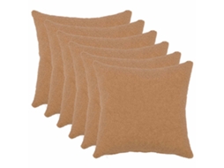 Vidaxl Capa Almofada 6 Pcs Heerlen Bege 40 X 40 Cm Bouclé