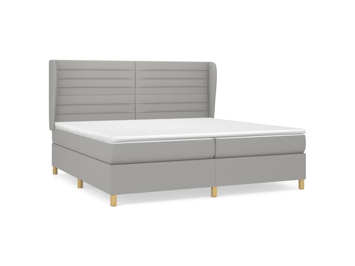 Box Spring Bed, Box Spring Beds Vidaxl Cinzeto Tecido (200 X 200 Cm)