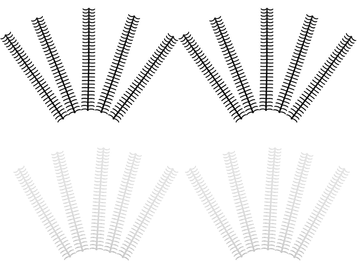 20 espirais de corrente plástica, 30 anéis, solução versátil para mesa, permite fácil adição de folhas.