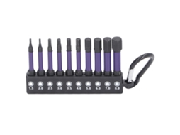 Conjunto De 10 Brocas De Parafuso Magnéticas De Alta Torsión Antideslizante Com Cabo Hexagonal De 6.35mm