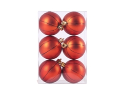 6pcs Bolas de Natal Plásticas 6cm S/MARCA