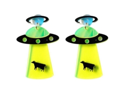 Brincos De Ufo Estilos Alienígenas Fofos Açúcar Mascote Acessório De Natal Presente Para Mulheres Meninas