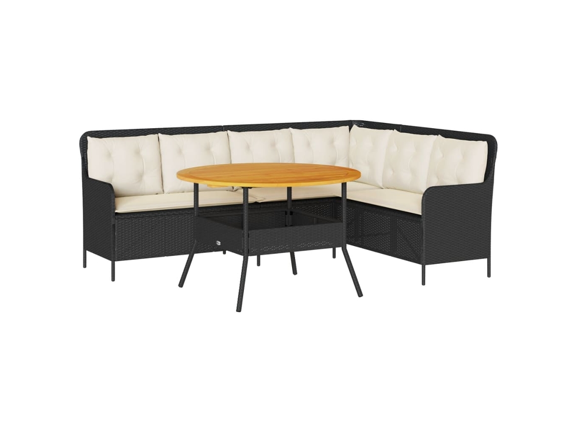 Garden Sofa Set, Garden Sofa Sets Vidaxl Preto Rattan / Vime (n/a)