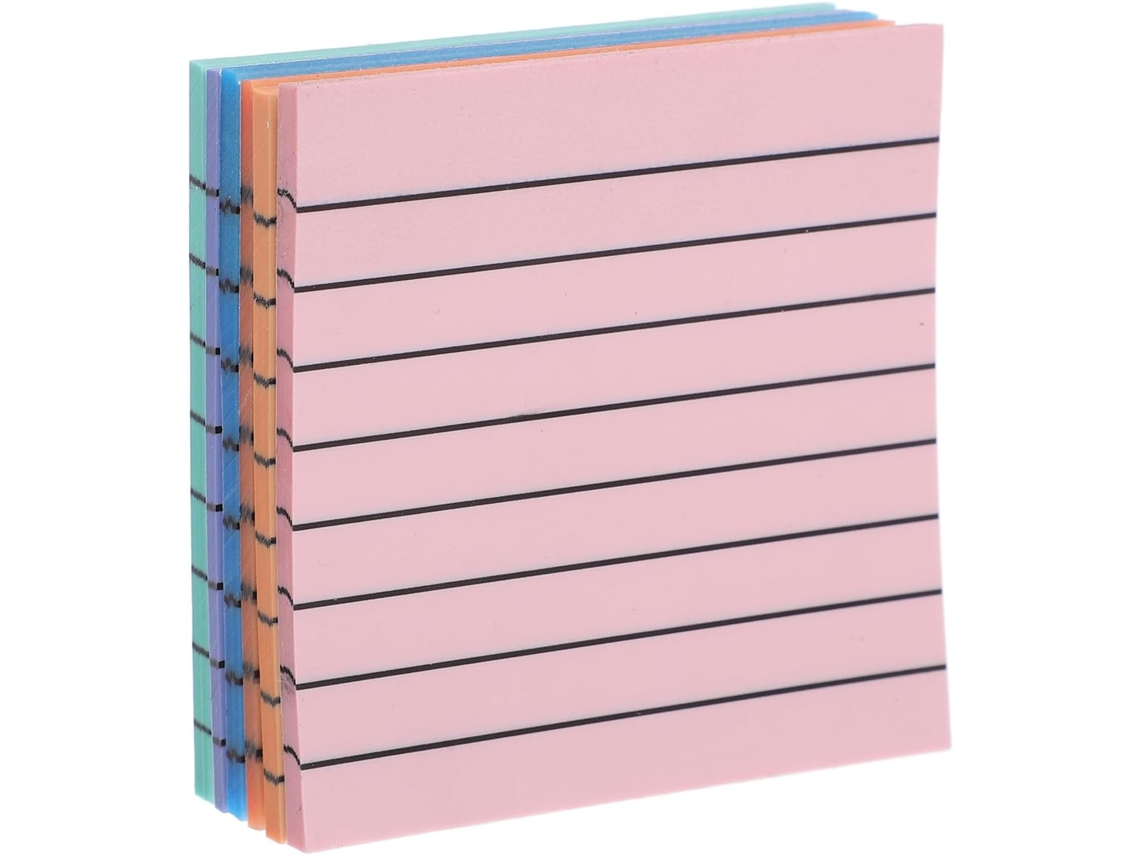 Lote De 6 Pequenos Carnetes Adhésifs Em Papel Lignes, Blocos-notas Portáteis E Práticas Para Prêmio De Notas