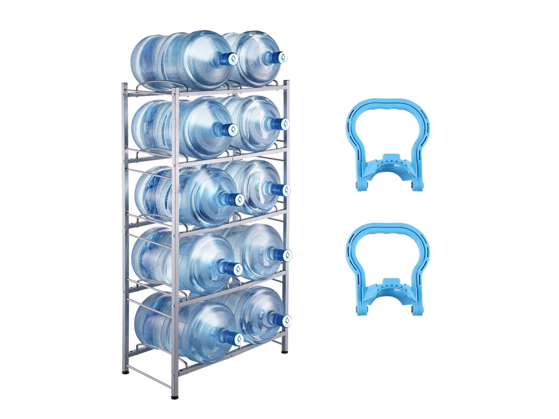 Suporte Para Jarra De Água Estante Para Garrafas De Água 5 Níveis 2 Filas Vevor
