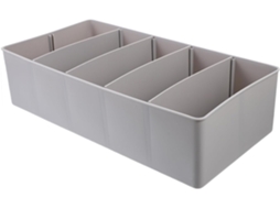 Bandeja Porta-moedas Cinza Com 5 Compartimentos, Organizador De Mesa Multifuncional