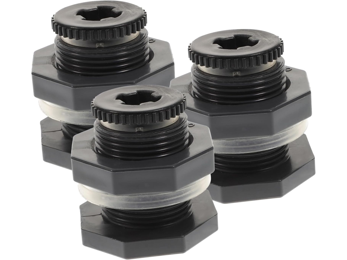Conector De Anteparo Para Tanque Água Com Anel Vedação E Adaptador