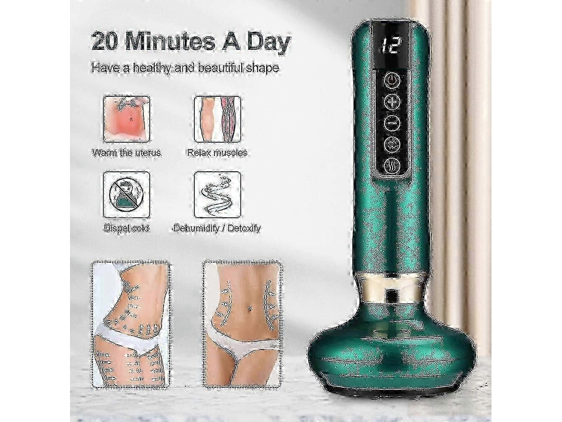 Massageador Elétrico Com Ventosa A Vácuo E Calor Infravermelho Gua Sha Anticelulite E Emagrecimento Everley891