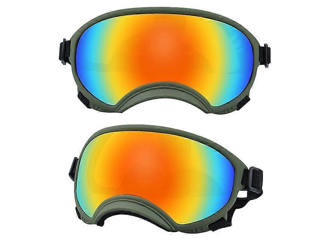 Óculos Para Cachorro Anti-uv, Resistente A Impactos, Ajustável, Elástico, Filhote, Grande, Óculos Para Cachorro, Respirável, Verde E Colorido
