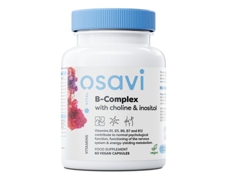 B Complex Com Colina E Inositol 60 Cápsulas Vegan Osavi
